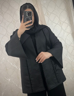 کت زنانه مجلسی ژاکارد مشکی